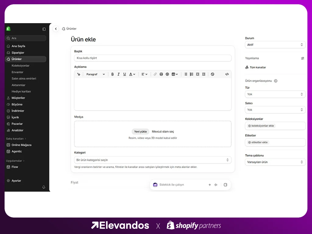 Shopify ürün koleksiyonu oluşturun