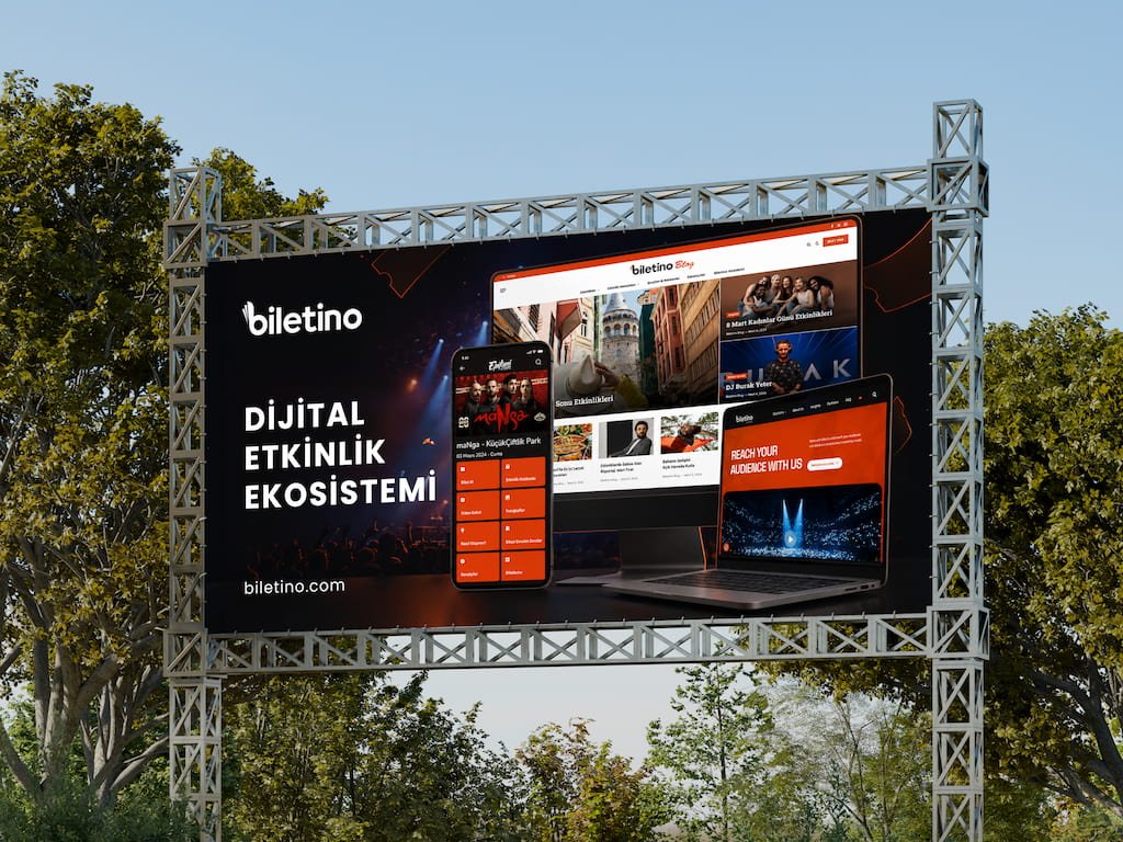 Biletino Türkiye billboard tasarımı elevandos